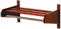 Wooden Mallet 38-Inch Coat and Hat Rack, Uses Small Hook Hangers, Mahogany