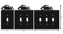 Load image into Gallery viewer, SWEN Products Farrell Series Hot Rod Wall Plate Cover (Single Rocker, Black)
