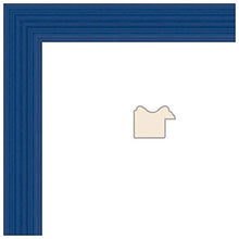 Load image into Gallery viewer, Art To Frames 11x17 Inch Blue Picture Frame, This 1&quot; Custom Wood Poster Frame Is Blue Stain On Red Lea
