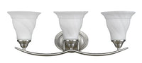 Chloe Lighting CH21013BN24-BL3 Orella Transitional 3-Light Bath Vanity Wall Fixture with White Etched Glass, 23.5