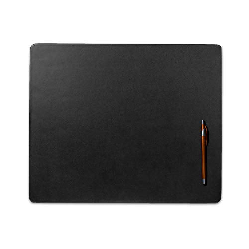 Dacasso Black Leather 17 by 14-Inch Conference Table Pad