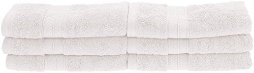 SUPERIOR Rayon from Bamboo and Cotton Hand Towels, Velvety Soft and Super Absorbent, Hotel & Spa Quality Hand Towel Set of 6 - White, 16