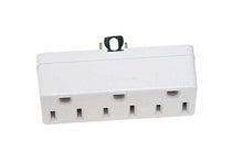Load image into Gallery viewer, Leviton 002-698-W White Triple Tap Plug-In Outlet Adapter
