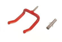 Load image into Gallery viewer, Pack Of 2 Red Wall Hook Large Tool Storage Hook With Rawl Plug
