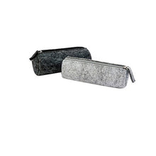 Load image into Gallery viewer, Youngman Fashion Wool Felt Simple Cosmetic Pen Pencil Bag Case Roll-Stylish Minimalist Wool Felt Folded Pen Case/Pen Holder (22.57.5 cm, Dark-Gray) (Gray)

