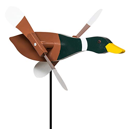 Mallard Duck Whirligig / Whirly Bird Garden Spinner