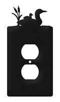 SWEN Products Loon Wall Plate Cover (Single Outlet, Black)