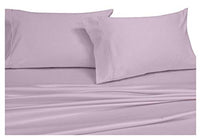 Royal Hotel Solid Lilac 600 Thread Count Super Deep 4pc California King Bed Sheet Set 100 Percent Co