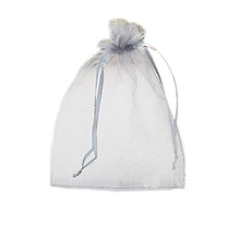 Load image into Gallery viewer, Riverer Silver Gray Organza Drawstring Gift Bags, Various Size, 100 Pcs (25x35cm (9.8x13.8 Inches))
