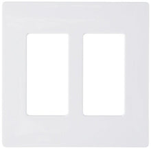 Load image into Gallery viewer, Lutron CW-2-WH 2-Gang Claro Wall Plate (Pack of 4), White
