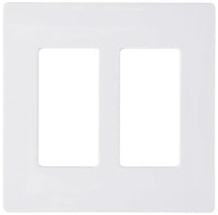 Lutron CW-2-WH 2-Gang Claro Wall Plate (Pack of 4), White