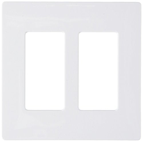 Lutron CW-2-WH 2-Gang Claro Wall Plate (Pack of 4), White