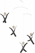 Load image into Gallery viewer, Free Minds Black Hanging Mobile - 17 Inches Plastic - Handmade in Denmark by Flensted
