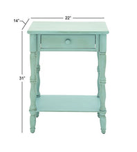 Load image into Gallery viewer, Deco 79 Farmhouse Wood Rectangle Accent Table, 22&quot; x 14&quot; x 31&quot;, Blue
