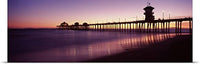 GREATBIGCANVAS Entitled Pier in The sea Huntington Beach Pier Huntington Beach Orange County California Poster Print, 90