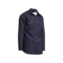 Load image into Gallery viewer, Lapco FR INV7WS-LAR-REG Flame Resistant Western Shirts, Regular, Navy
