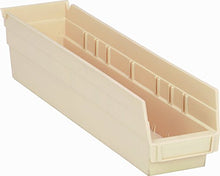 Load image into Gallery viewer, Quantum Storage QSB103IV 20-Pack 4&quot; Hanging Plastic Shelf Bin Storage Containers, 17-7/8&quot; x 4-1/8&quot; x 4&quot;, Ivory
