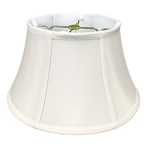 Royal Designs Shallow Drum Bell Billiotte Lamp Shade - White - 13 x 19 x 11.26
