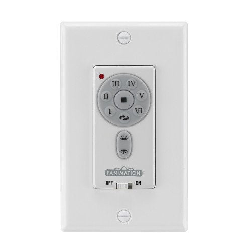 Fanimation TW32WH DC Reversing Fan and Light Wall Control- Up and Downlight Control