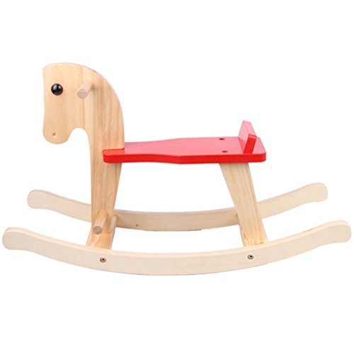 Free2mys Toddler Wooden Horse Desk Trojan Rocking Chair