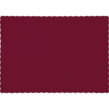 Load image into Gallery viewer, Club Pack of 600 Solid Burgundy Red Disposable Paper Table Placemats 13.5&quot;

