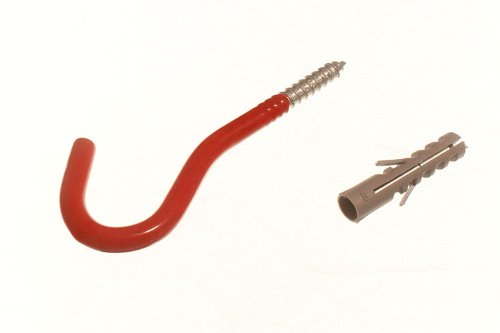Pack Of 2 Red Wall Hook Elephant Utility Tool Storage Hook With Rawl Plug