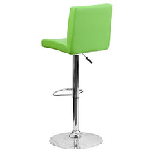 Load image into Gallery viewer, Flash Furniture Contemporary Green Vinyl Adjustable Height Barstool with Panel Back and Chrome Base
