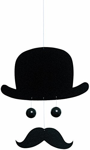 Mr. Bowlerman Hanging Mobile - 10 Inches Plastic - Handmade in Denmark by Flensted