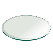 Load image into Gallery viewer, 14&quot; Inch Round Glass Table Top 1/2&quot; Thick Tempered Beveled Edge by Fab Glass and Mirror
