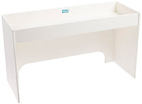 TrippNT 50078 White PVC 18 Step Shelf, 18 Width x 8 Height x 7 Depth