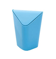 DRAGON SONIC Mini Useful Home Countertop Tabletop Trash Bin Mini Trash Container,Blue