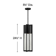 Load image into Gallery viewer, Hinkley Shelter Collection Transitional One Light Large Outdoor Hanging Lantern, Black
