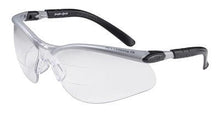 Load image into Gallery viewer, 3M 11458-00000 BX Dual Readers 2.0 Diopter Safety Glasses With Black And Silver Polycarbonate Frame And Clear Polycarbonate Anti-Fog Lens (1/EA)
