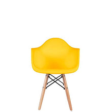 Load image into Gallery viewer, 2xhome - Kids Size Plastic Toddler Armchair with Natural Wooden Dowel Legs, Yellow
