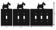 Load image into Gallery viewer, SWEN Products Scottish Terrier Metal Wall Plate Cover (Single Rocker, Black)
