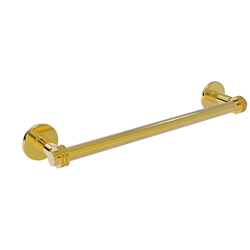 Allied Brass 2051D/18-PB Continental Collection 18 Inch Dotted Detail Towel Bar, 18-Inch, Polished Brass