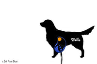 Golden Retriever Dog - Custom Name Dog Leash Holder - Wall Hook