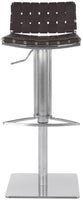 Safavieh Home Collection Mitchell Stainless Steel and Brown Leather Adjustable Gas Lift 21.7-30.7-inch Bar Stool