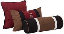Load image into Gallery viewer, Chezmoi Collection 7 Piece Quilted Patchwork Comforter Set (California King, Burgundy/Brown/Black)
