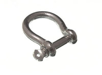 BOW SHACKLE AND PIN WIRE ROPE FASTENER 12MM 1/2 INCH BZP STEEL (pack of 100)