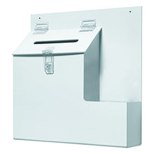Load image into Gallery viewer, deflecto 79803 Plastic Suggestion Box with Locking Top, 13 3/4 x 3 5/8 x 13 15/16, White
