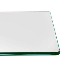 Load image into Gallery viewer, 36&quot; Inch Square Glass Table Top - Tempered - 3/8&quot; Inch Thick- Pencil Polished - Radius Corners
