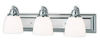 Livex Lighting 10503-05 Transitional Three Light Bath Vanity from Springfield Collection Finish, Polished Chrome