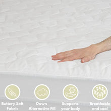Load image into Gallery viewer, The Grand Twin Extra Long Mattress Pad Cover, Fitted Deep Pockets, Only Quality Fabrics Used &amp; Breathable, Twin XL / Used for Split King (39x80 Stretches to 14 Inches)

