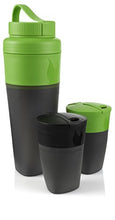 Load image into Gallery viewer, Light My Fire Pack-Up Drink Kit with Pack-Up Bottle and 2 Pack-Up Cups, Green/Black
