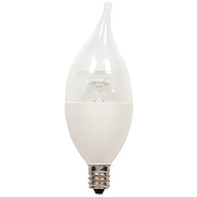 Load image into Gallery viewer, Westinghouse Lighting 0314500 5W Flame Tip CA11 Dimmable LED Light Bulb with Candelabra Base, Warm White
