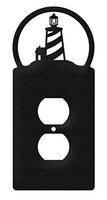 SWEN Products Lighthouse Wall Plate Cover (Single Outlet, Black)