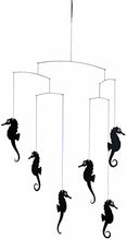 Load image into Gallery viewer, Sea Horse Black Hanging Mobile - 22 Inches - High Quality Cardboard - Handmade in Denmark
