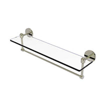 Load image into Gallery viewer, Allied Brass TA-1TB/22-PNI Glass Shelf with Towel Bar, 22-Inch x 5-Inch

