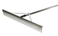 Trigon Sports Aggregate Rakes for Gardening, Ergonomic Heavy Duty Metal Rakes with Lightweight Aluminium Handle, Landscaping Rake for Outdoors, Lawn, Carpet, Shrub, 66